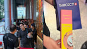 AP x Swatch Royal Pop launch: Long queues at Ion Orchard and Marina Bay Sands, VivoCity outlet closes due to crowds