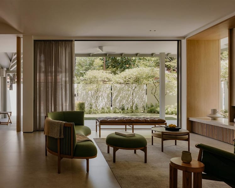 Inside a Singapore house that turns its split-level layout into a design advantage